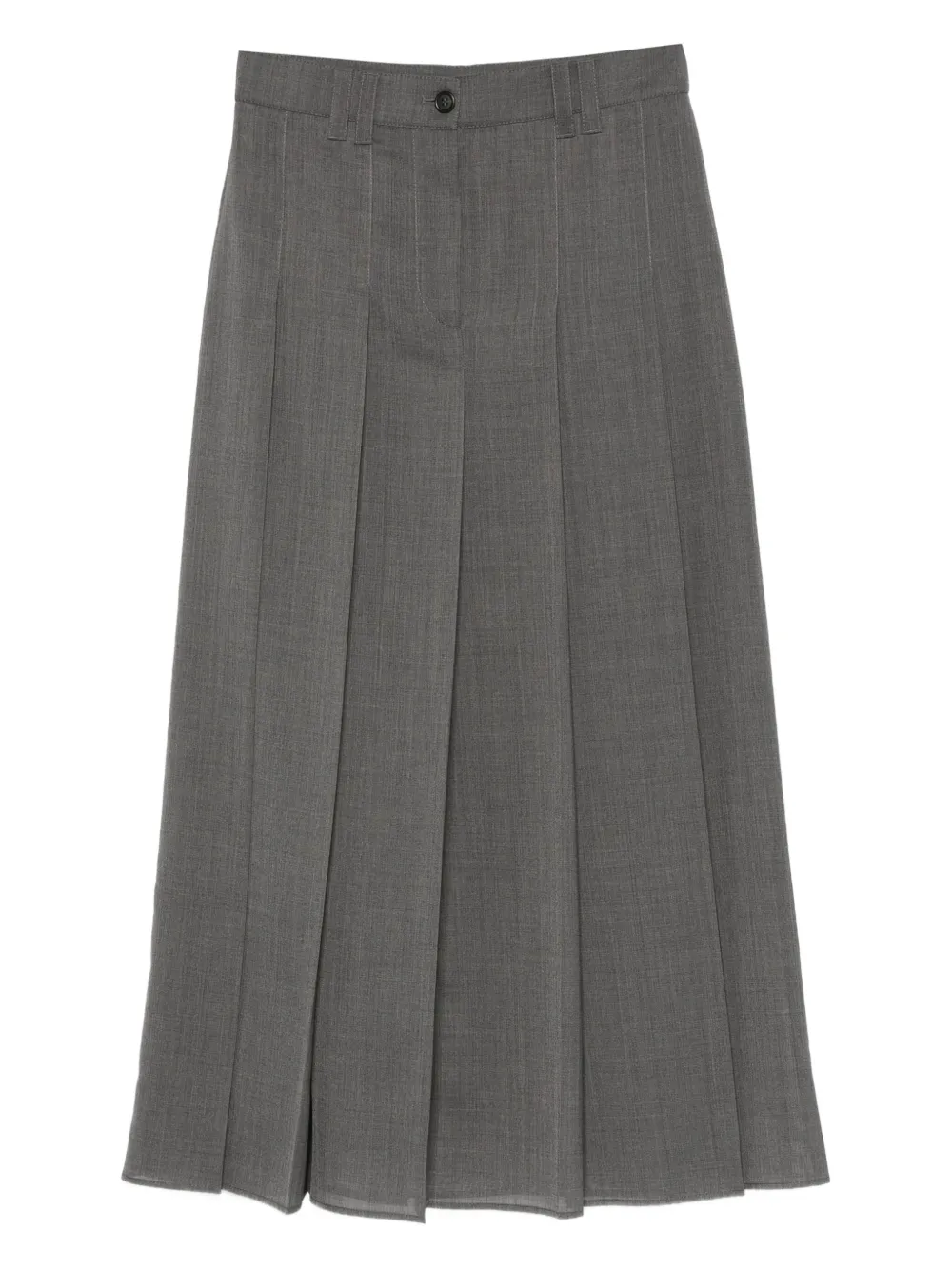 Brunello Cucinelli falda midi con diseño plisado | gris | Image 1