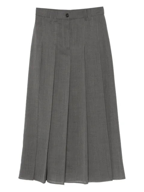 Brunello Cucinelli falda midi con diseño plisado