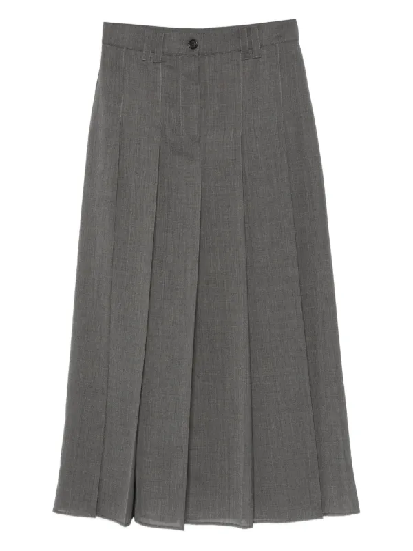 Brunello Cucinelli プリーツ スカート | グレー | FARFETCH JP