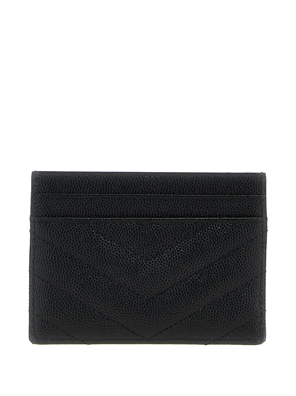 Saint Laurent Cassandre-plaque card holder - Zwart