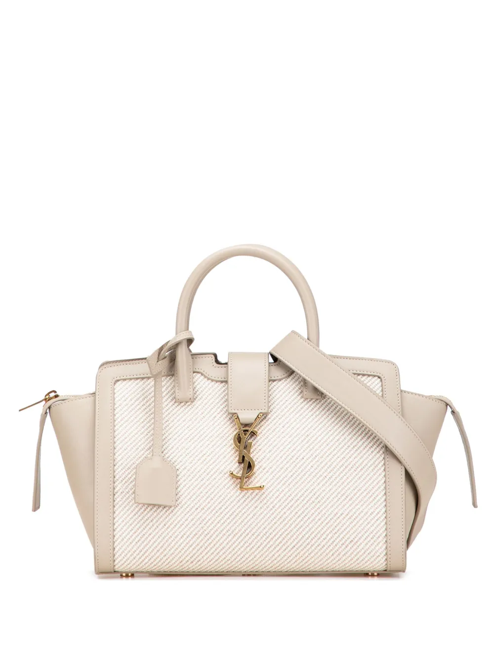 Saint Laurent Pre-Owned 2021 ベイビー キャンバス&カーフスキン モノグラム ダウンタウン カバ Saint Laurent Pre-Owned 2021 ベイビー キャンバス&カーフスキン モノグラム ダウンタウン カバ