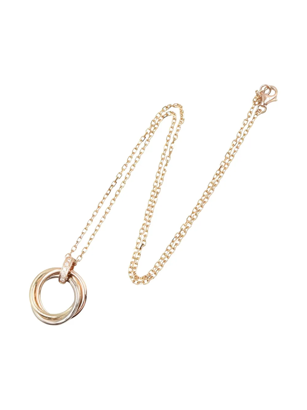 Cartier 2010 18K Trinity diamond necklace - ゴールドトーン Cartier 2010 18K Trinity diamond necklace - ゴールドトーン