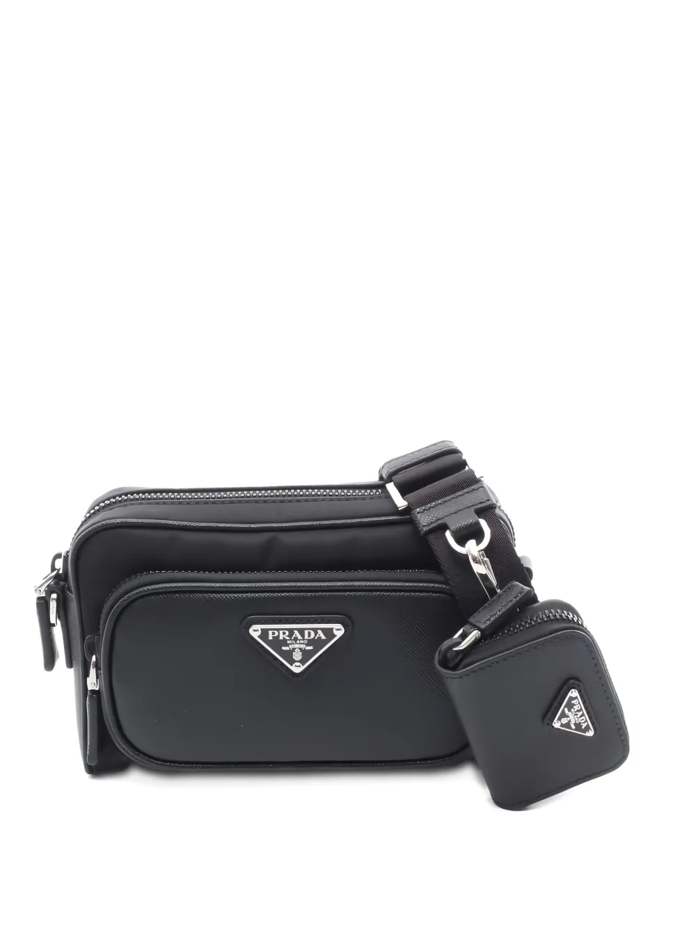 Prada Pre-Owned logo-plaque shoulder bag - ブラック Prada Pre-Owned logo-plaque shoulder bag - ブラック