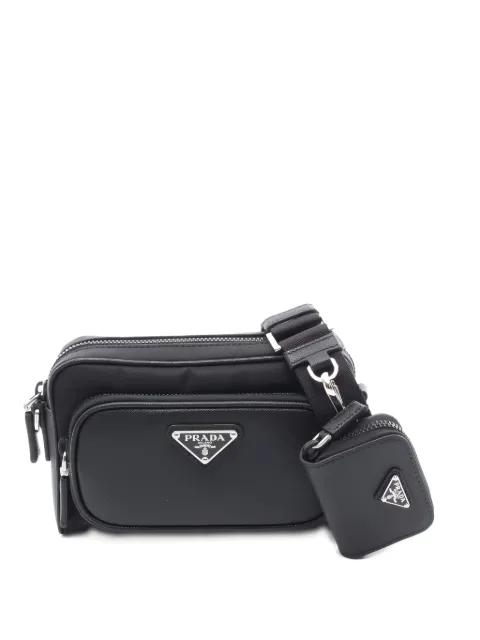 Prada Pre-Owned bolsa de hombro con placa del logo
