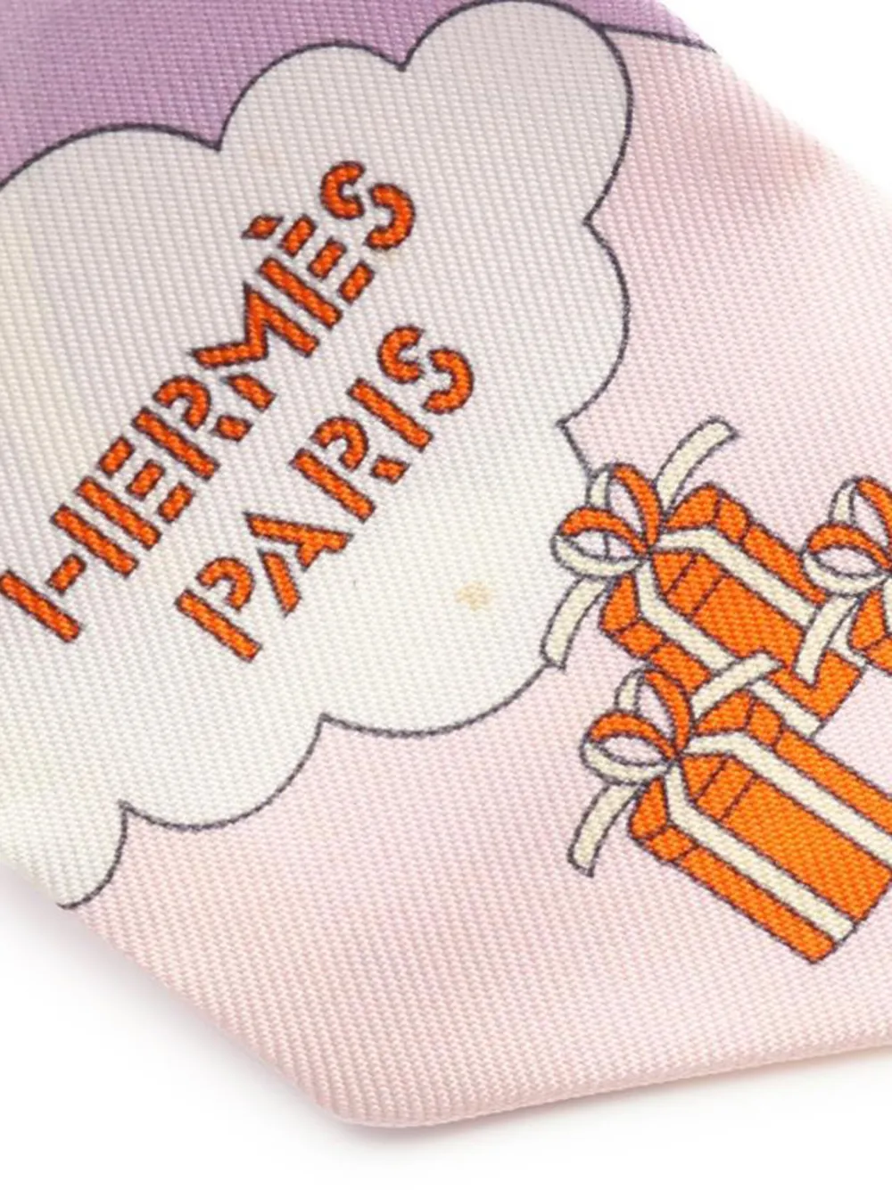 Pre-owned Hermes Silk Scarf In Purple