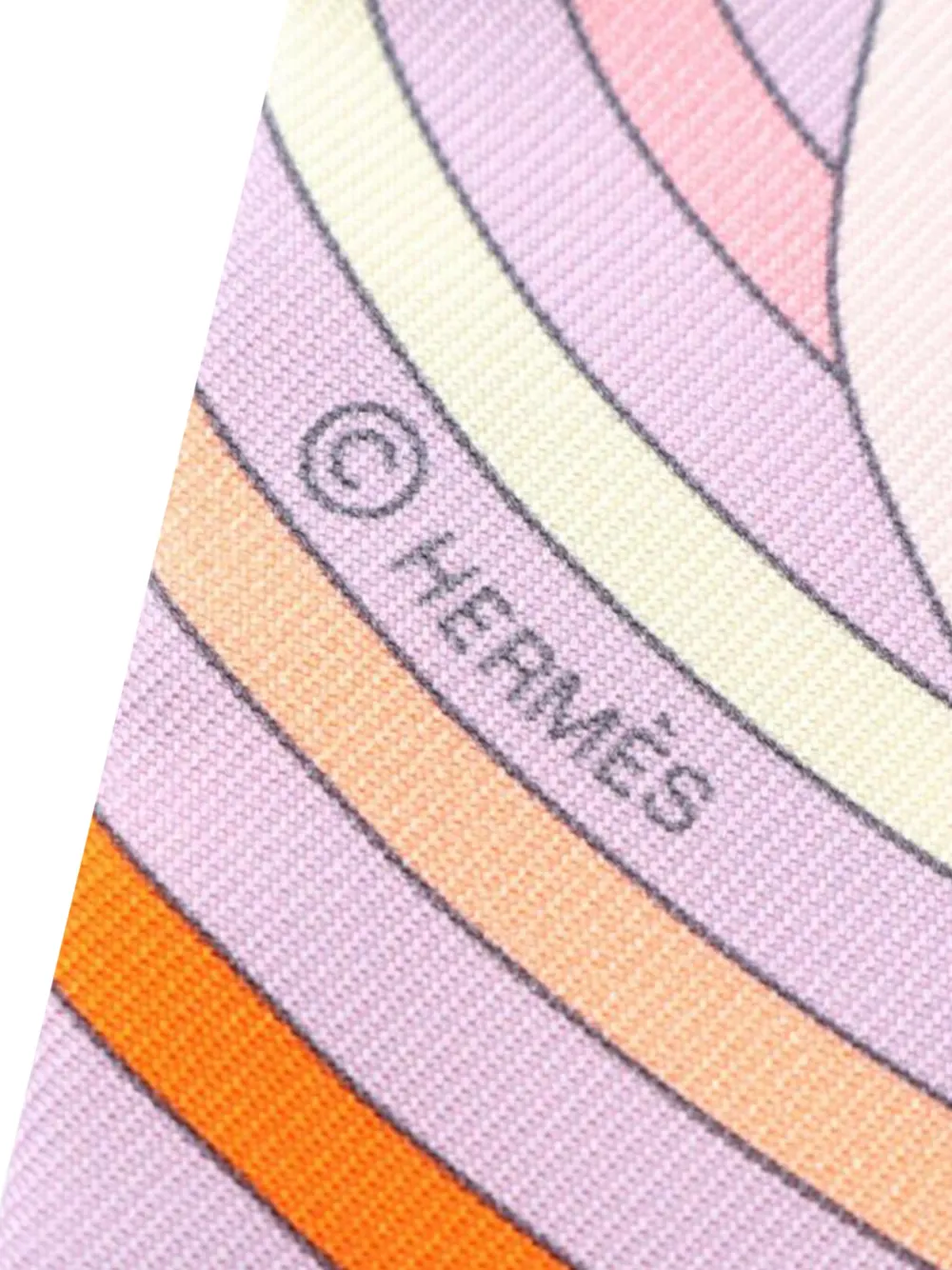 Pre-owned Hermes Silk Scarf In Purple