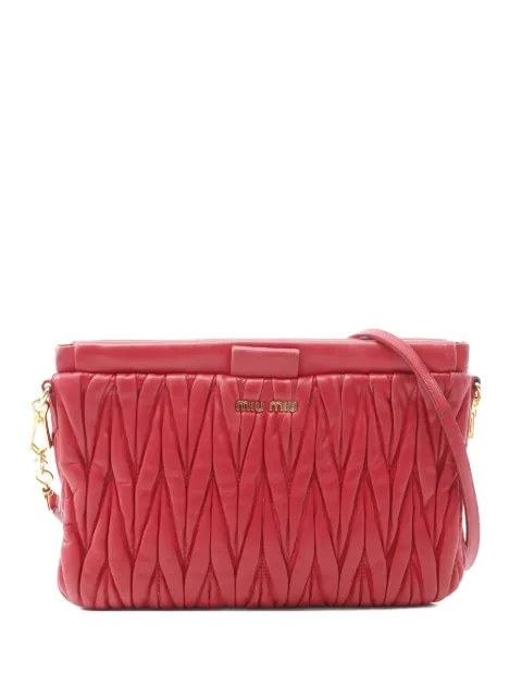 Miu Miu Pre-Owned 2000s matelassé-effect leather shoulder bag
