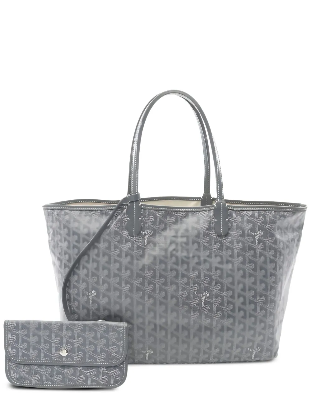 Pre-owned Goyard Saint Louis Pm Handbag In Gray