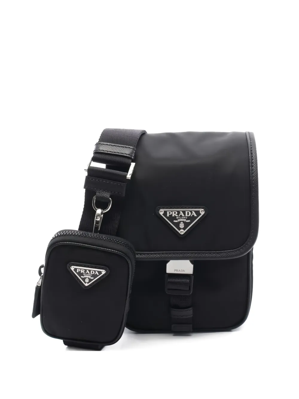 Prada Pre-Owned 2020s Re-nylon shoulder bag - ブラック Prada Pre-Owned 2020s Re-nylon shoulder bag - ブラック