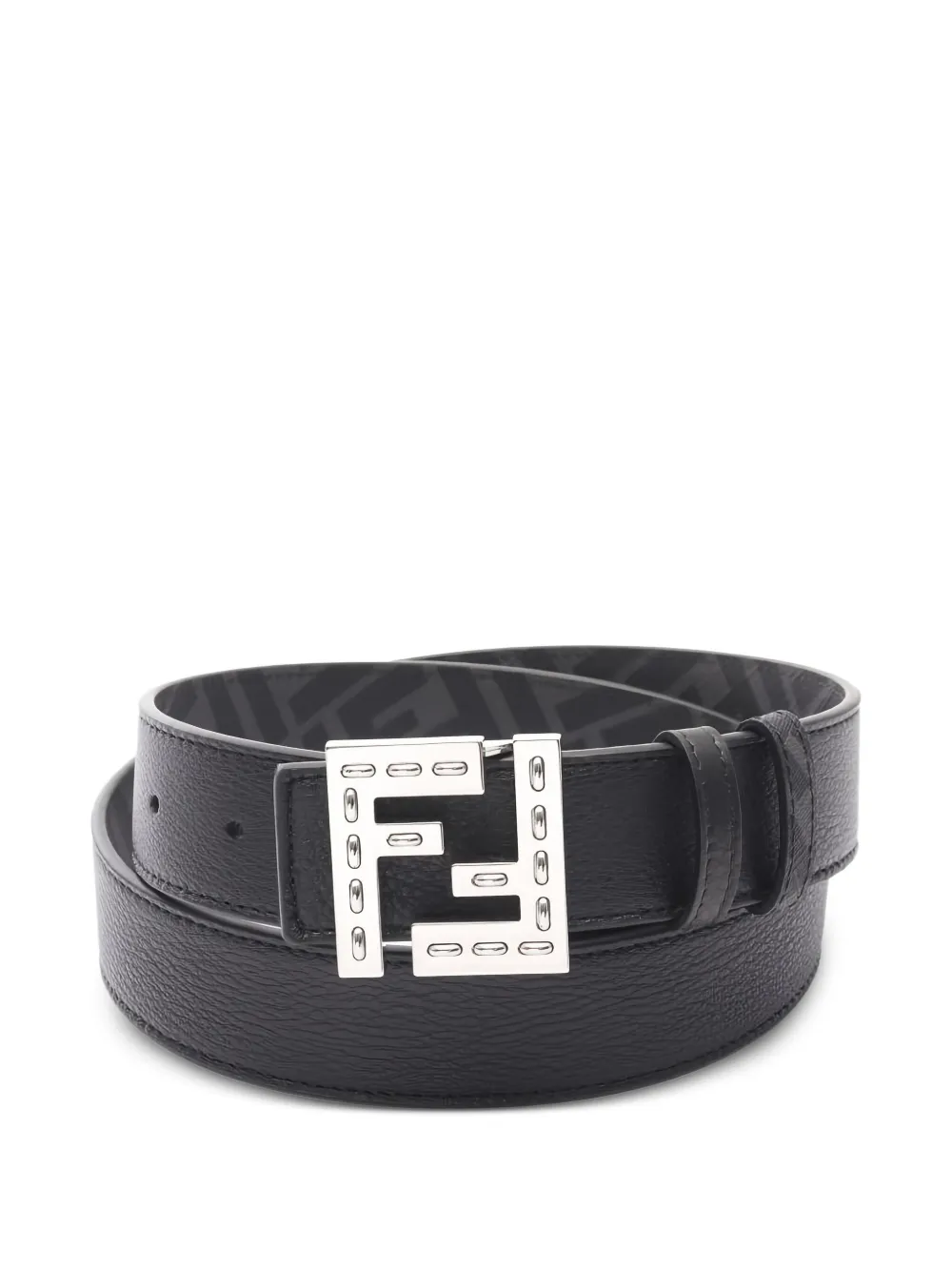 Fendi Pre-Owned ceinture en cuir à motif FF | noir | Image 1