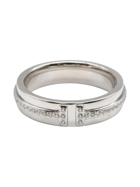 Tiffany & Co Eyewear 18K white gold T Two diamond ring