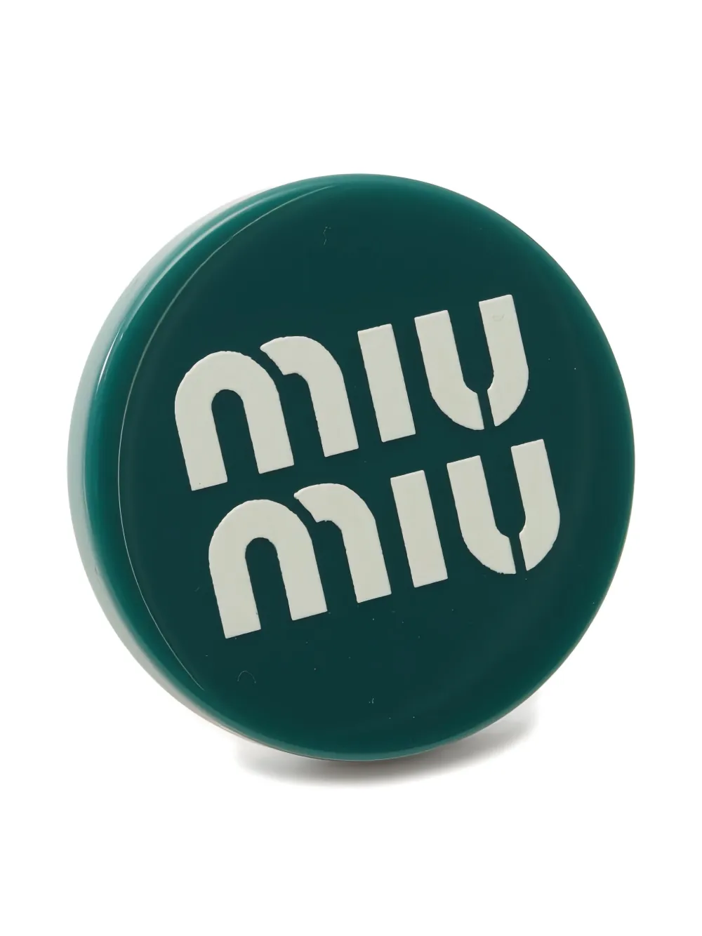 Pre-owned Miu Miu Logo-lettering Clip-on Earrings In Gold
