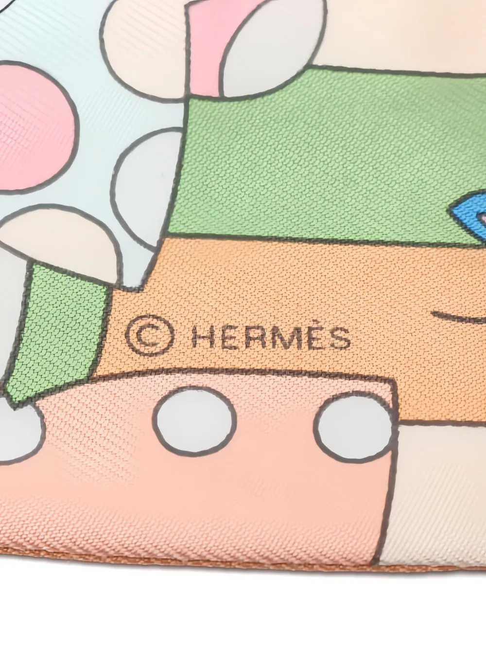 Pre-owned Hermes Les Murmures De La Foret Scarf In White
