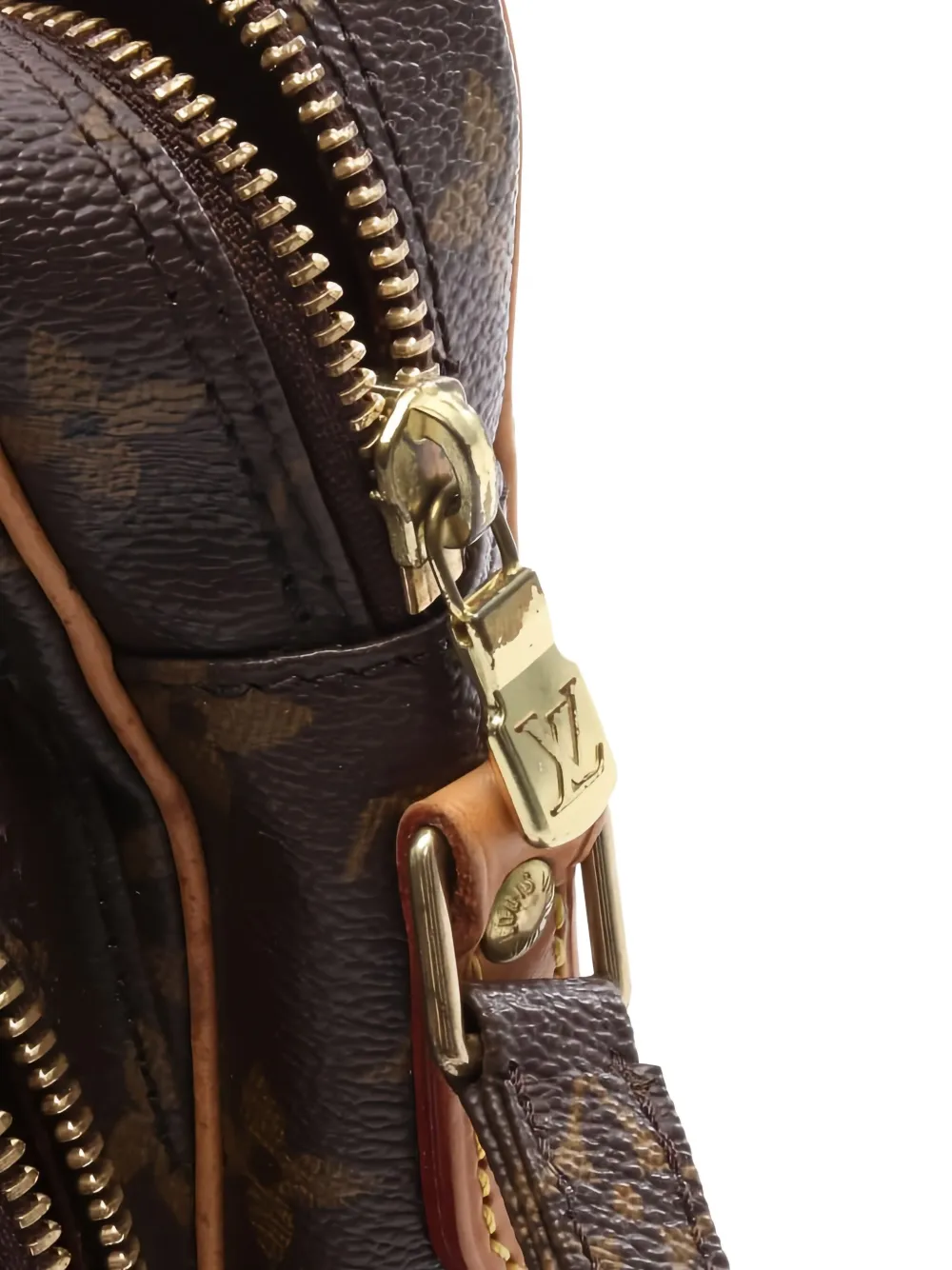 Pre-owned Louis Vuitton 2004 Monogram Amazon Cross Body Bag In Brown