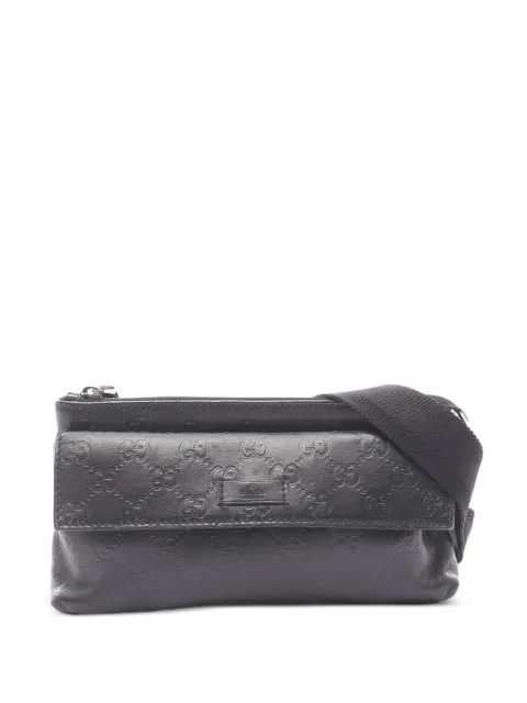 Gucci Pre-Owned 00s monogram-debossed leather shoulder bag