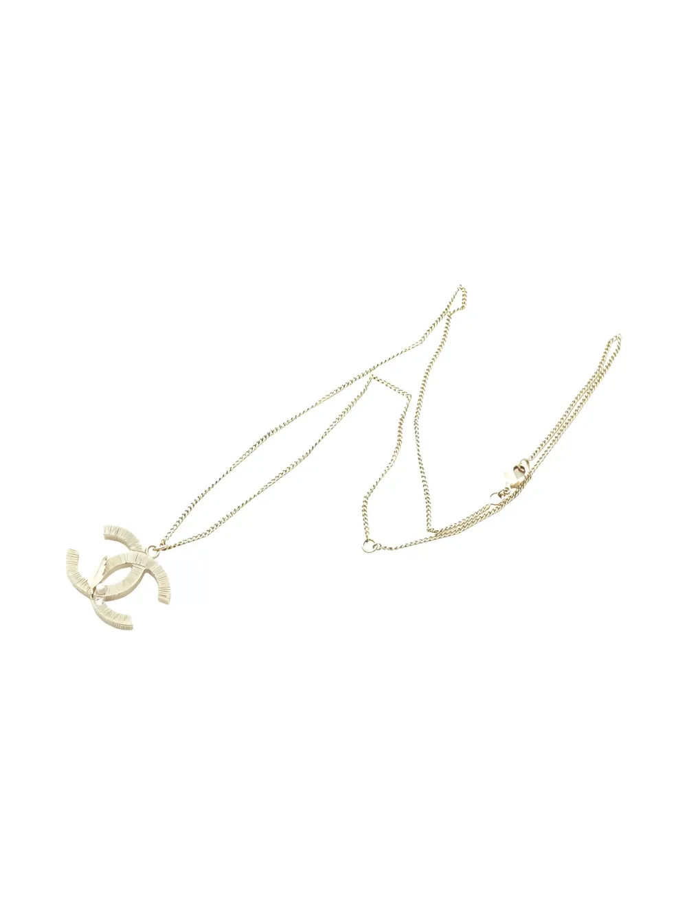 CHANEL Pre-Owned 1986-1988 pearl chain necklace - ゴールドトーン CHANEL Pre-Owned 1986-1988 pearl chain necklace - ゴールドトーン