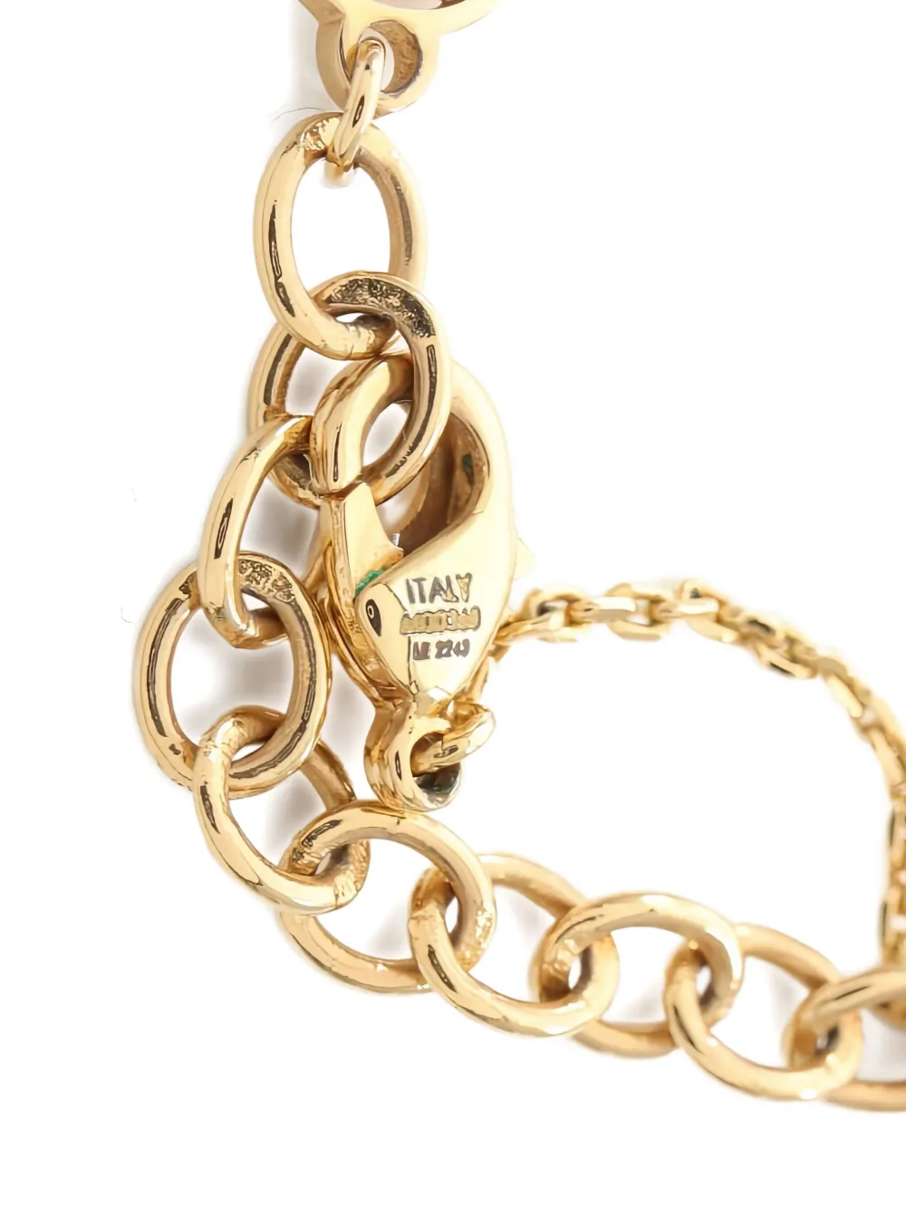 Pre-owned Louis Vuitton 2000s Petit Louis Zirconia Necklace In Gold
