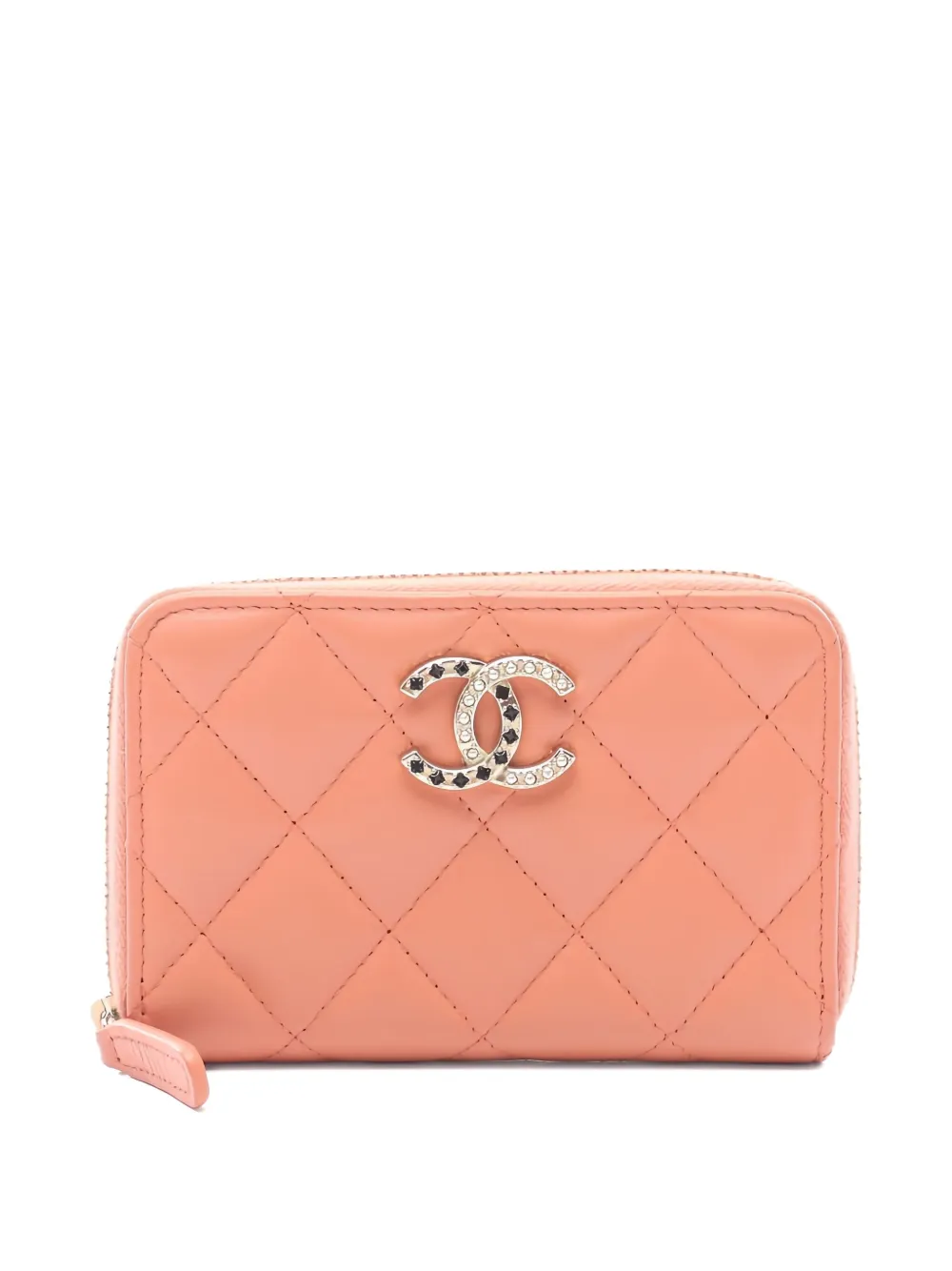 CHANEL Pre-Owned Matelassé coin purse - ピンク CHANEL Pre-Owned Matelassé coin purse - ピンク