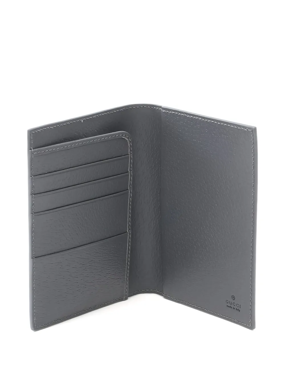 Pre-owned Gucci Gg Supreme Card Case In Gray