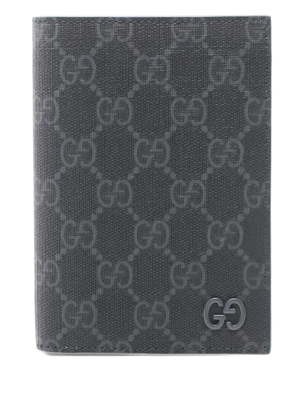 Pre-owned Gucci Gg Supreme Card Case In Gray