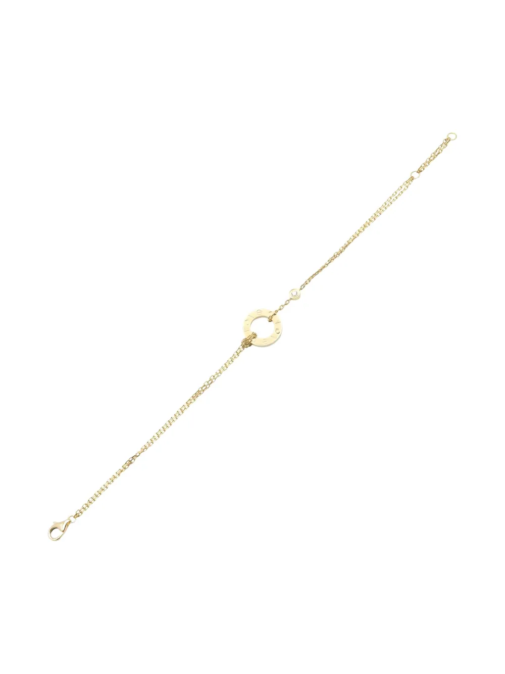 Cartier 10s 18K yellow gold diamond Love Circle bracelet | Image 2