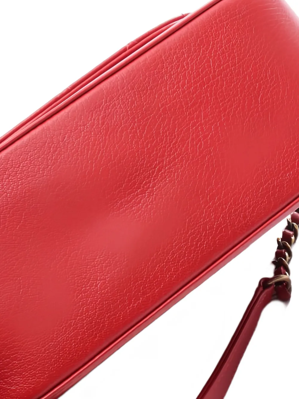 Pre-owned Chanel 2016-2017 Coco Mark Leather Cross Body Bag In Red