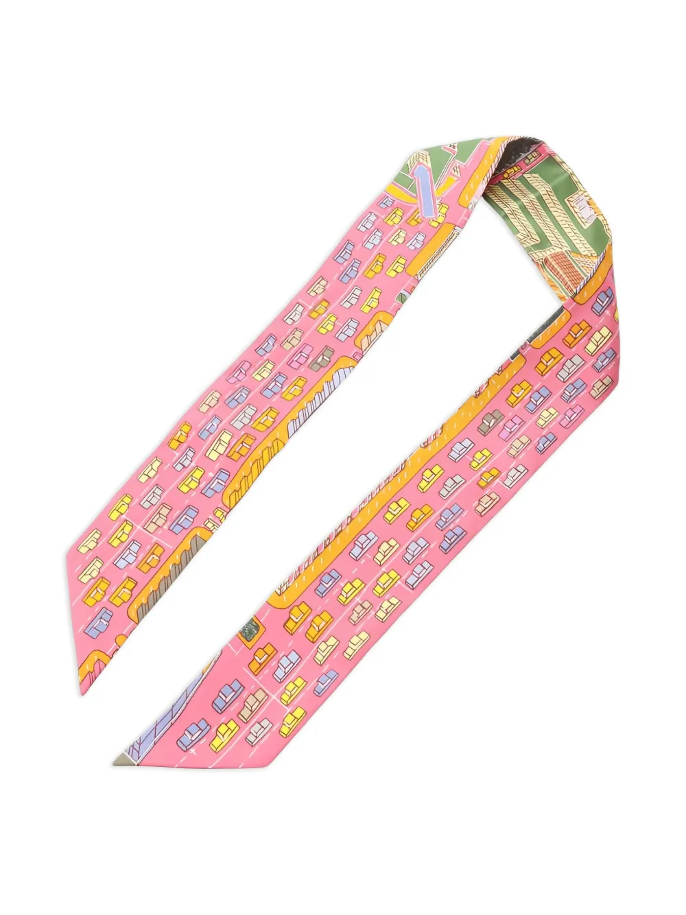 Hermès Pre-Owned Pantin City silk scarf | Pink | Image 1