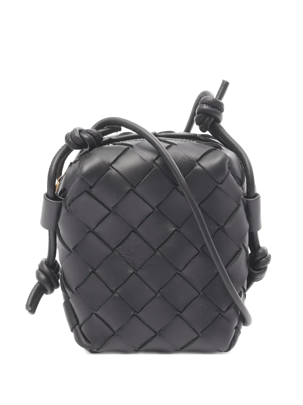 Bottega Veneta Pre-Owned micro Intrecciato shoulder bag - ブラック Bottega Veneta Pre-Owned micro Intrecciato shoulder bag - ブラック