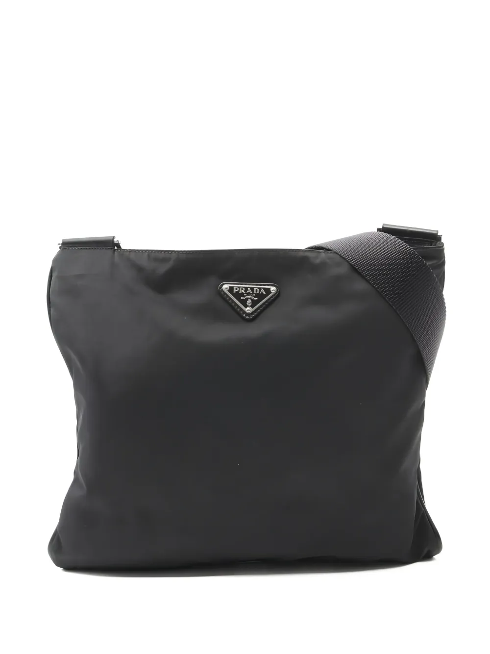 Prada Pre-Owned 2000s triangle.logo shoulder bag - ブラック Prada Pre-Owned 2000s triangle.logo shoulder bag - ブラック