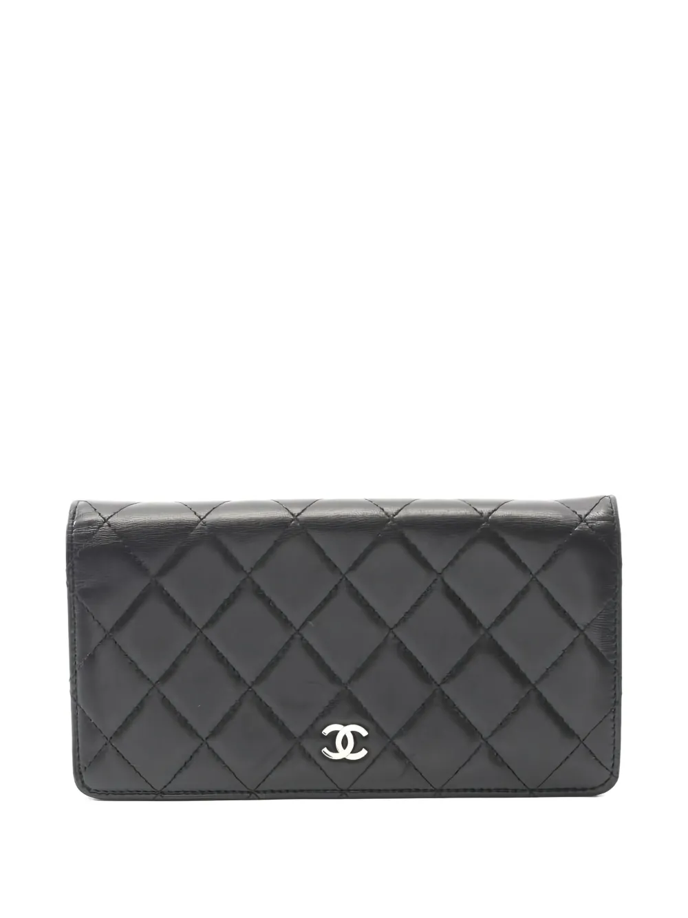 CHANEL Pre-Owned quilted bi-fold wallet - ブラック CHANEL Pre-Owned quilted bi-fold wallet - ブラック
