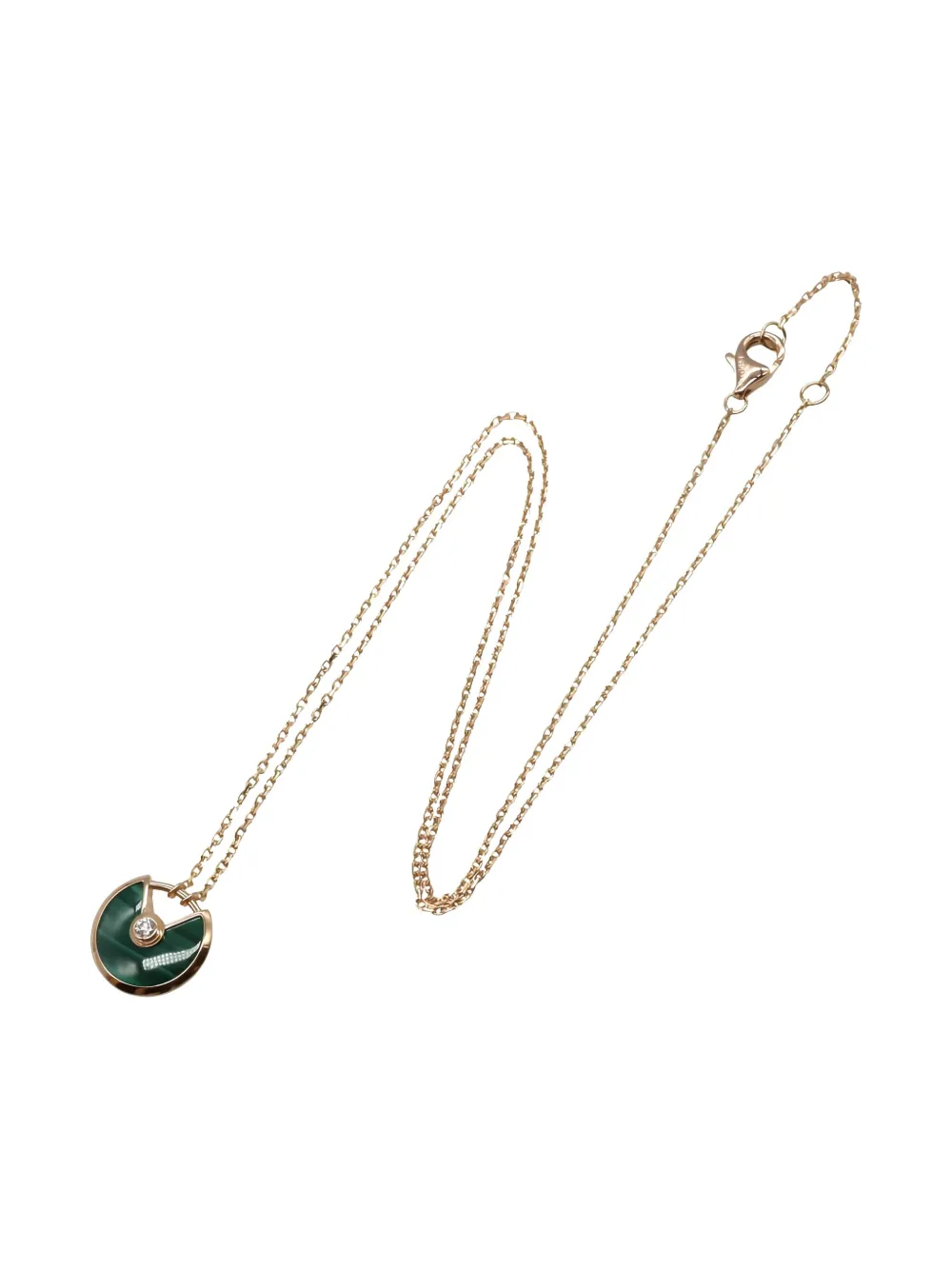 Cartier 2010s 18K rose gold multi-stone amulet necklace - ゴールドトーン Cartier 2010s 18K rose gold multi-stone amulet necklace - ゴールドトーン
