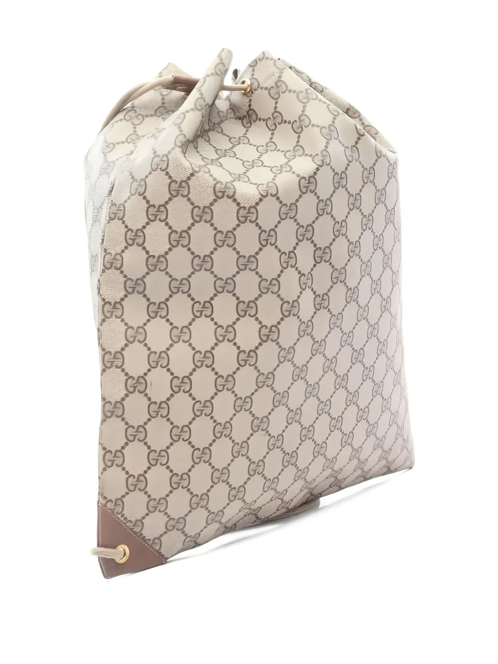 Pre-owned Gucci Gg Plus Bucket Bag In Neutral