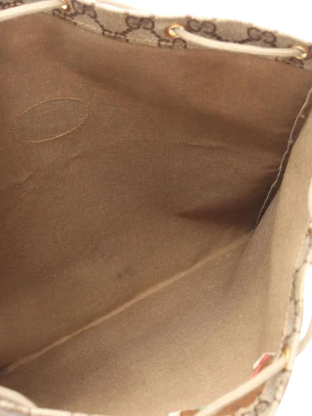 Pre-owned Gucci Gg Plus Bucket Bag In Neutral