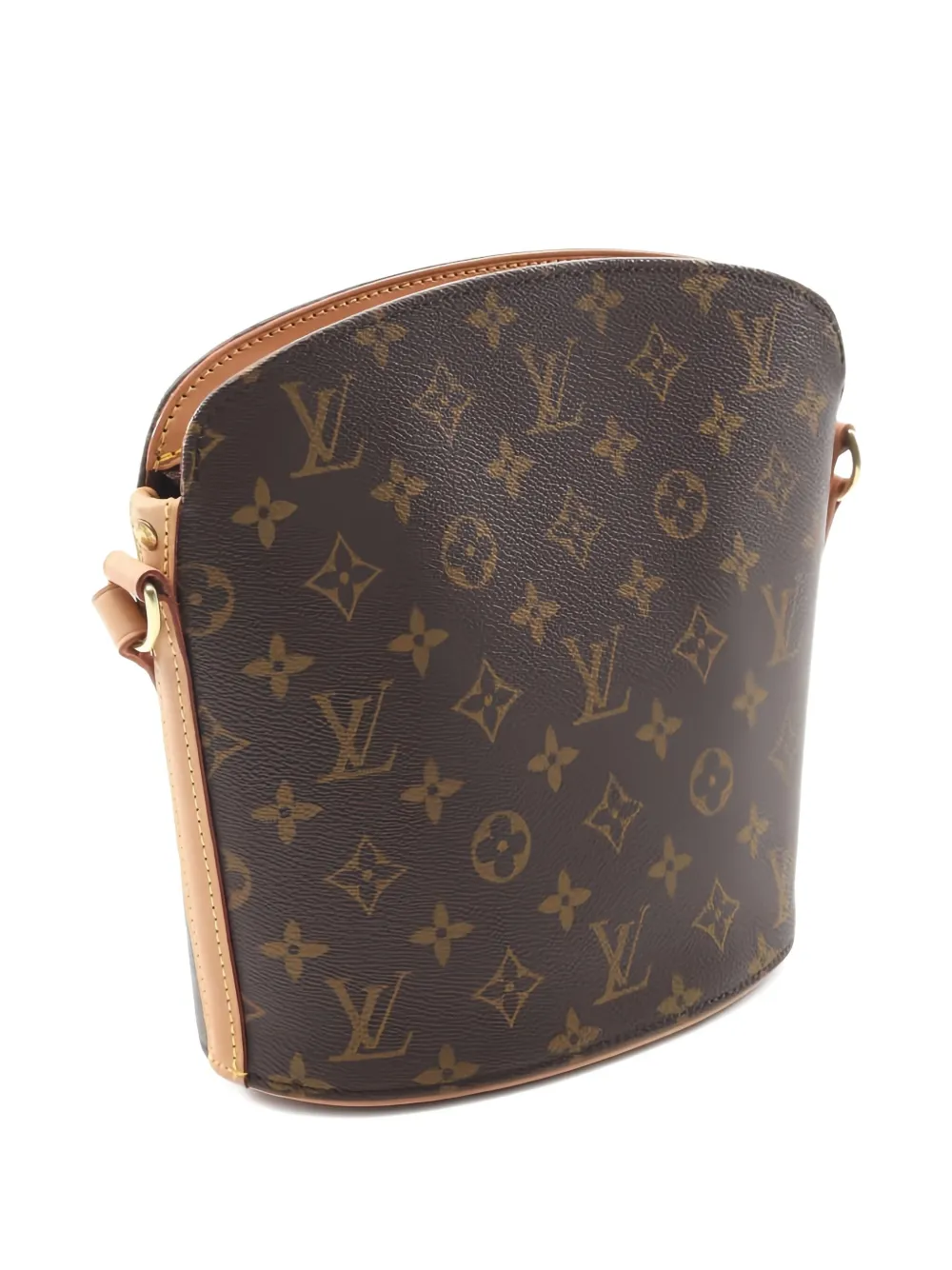 Pre-owned Louis Vuitton 2003 Monogram Druot Shoulder Bag In Brown