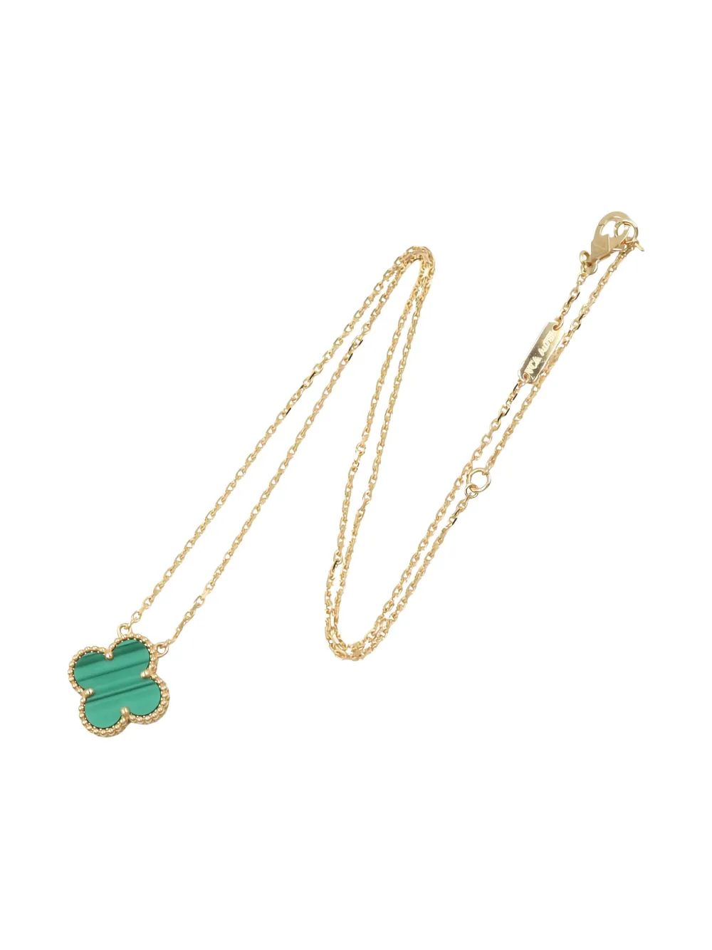 Van Cleef & Arpels Pre-Owned 2020s 18K yellow gold Alhambra malachite necklace | ذهبي | Image 1