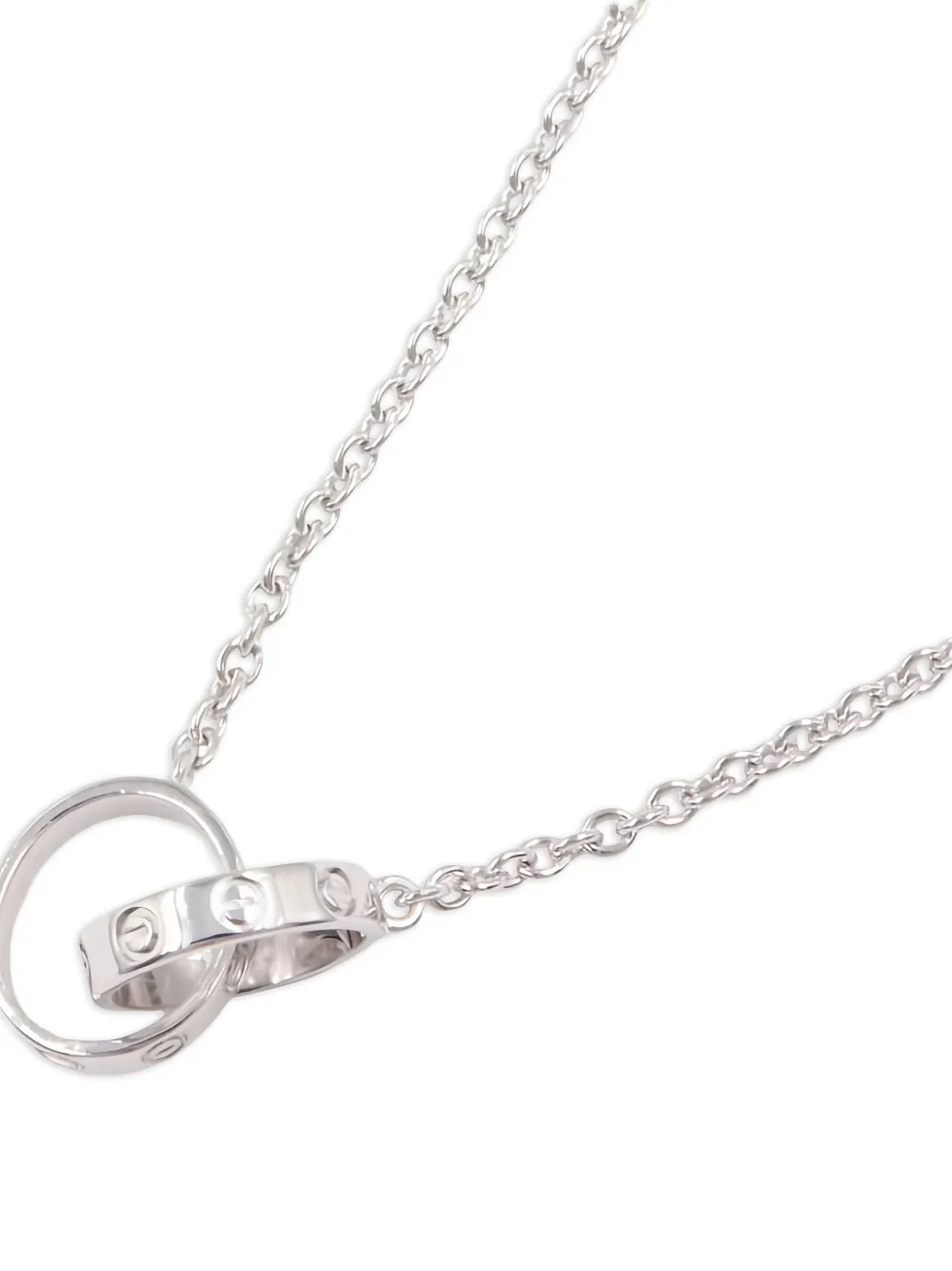 Cartier 18K white gold Baby Love diamond necklace - シルバートーン Cartier 18K white gold Baby Love diamond necklace - シルバートーン