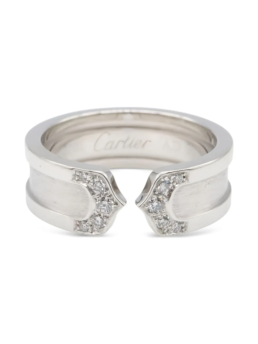 Cartier 2010s 18K white gold C2 diamond ring - シルバートーン Cartier 2010s 18K white gold C2 diamond ring - シルバートーン