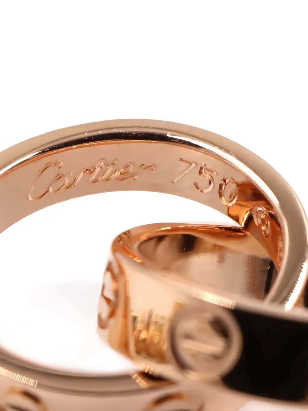 Pre-owned Cartier 18k Rose Gold Baby Love Necklace