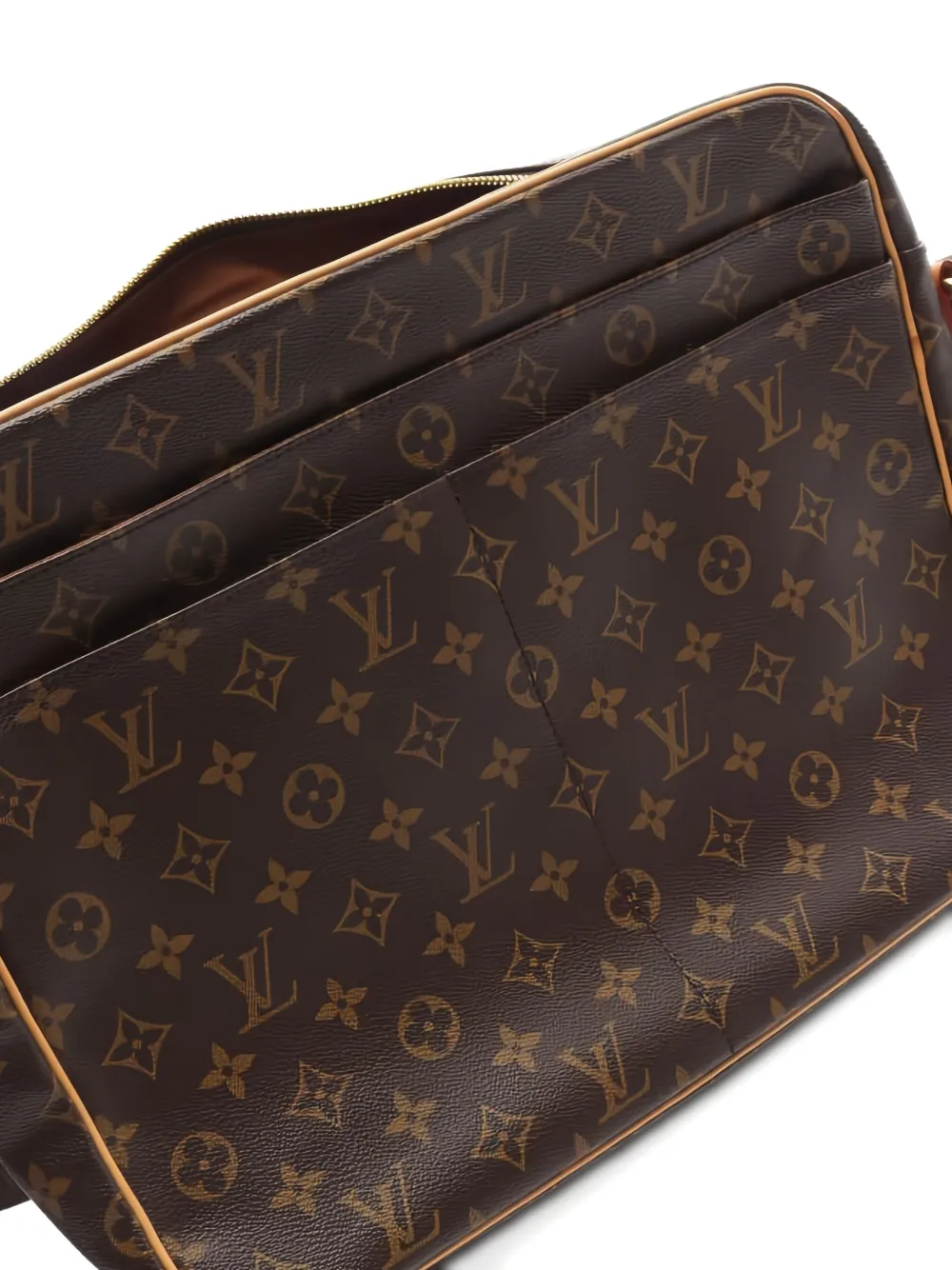 Pre-owned Louis Vuitton 2011 Aves Monogram Shoulder Bag In Brown