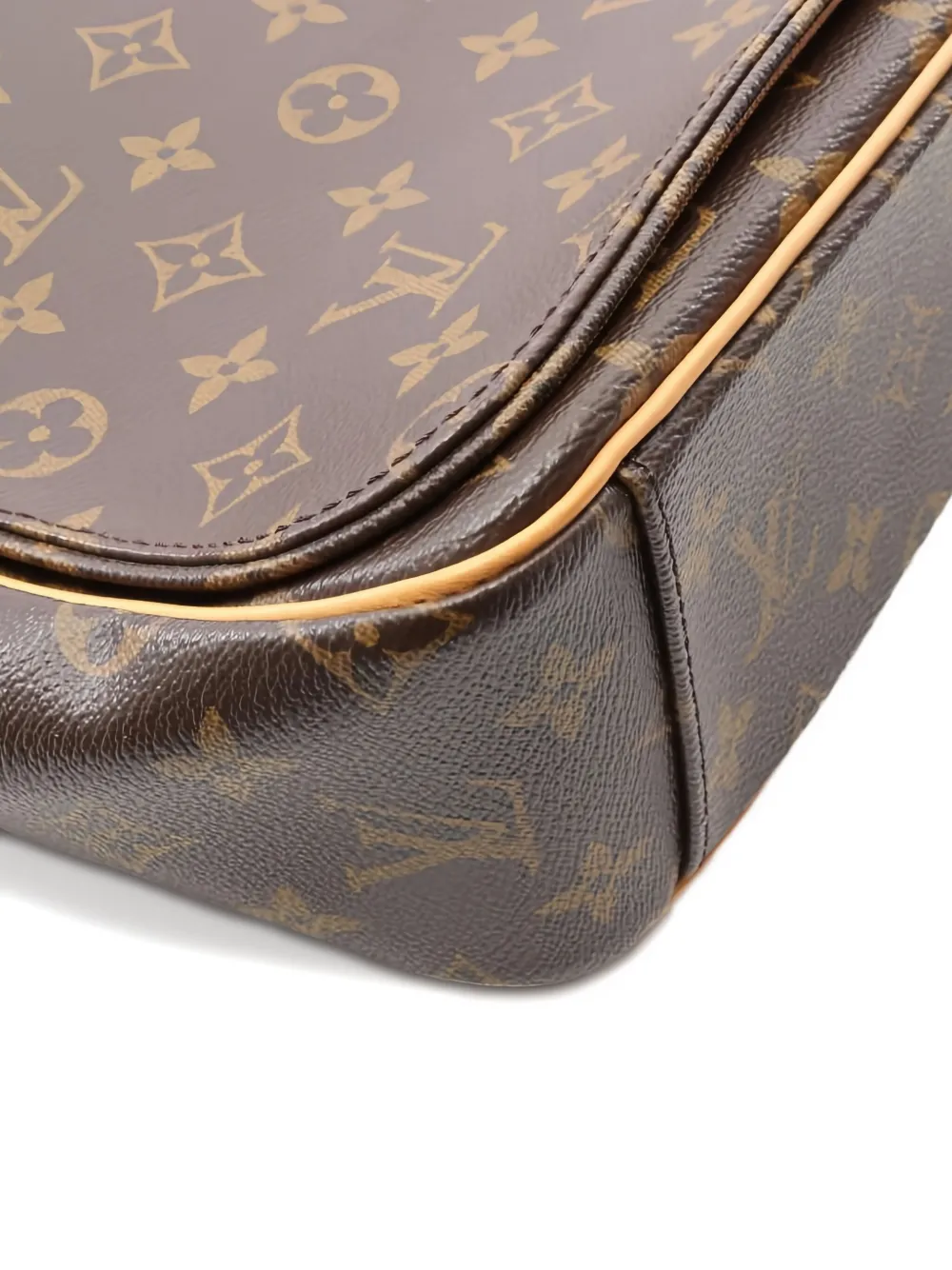Pre-owned Louis Vuitton 2011 Aves Monogram Shoulder Bag In Brown