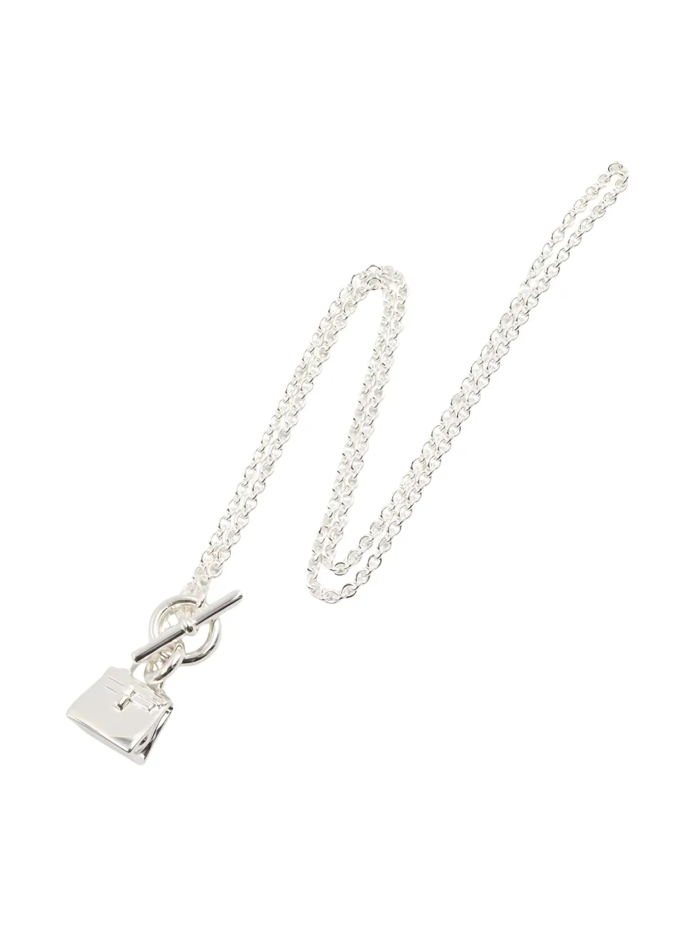 Hermès Pre-Owned 2020s Amulet Kelly necklace - シルバートーン Hermès Pre-Owned 2020s Amulet Kelly necklace - シルバートーン