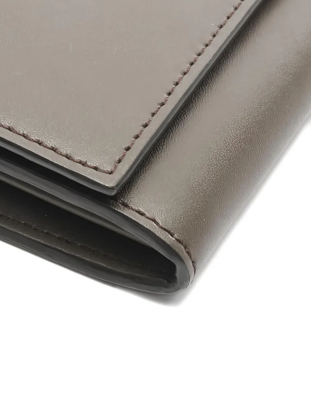 Pre-owned Fendi 00s Bi-fold Leather Wallet In Gray