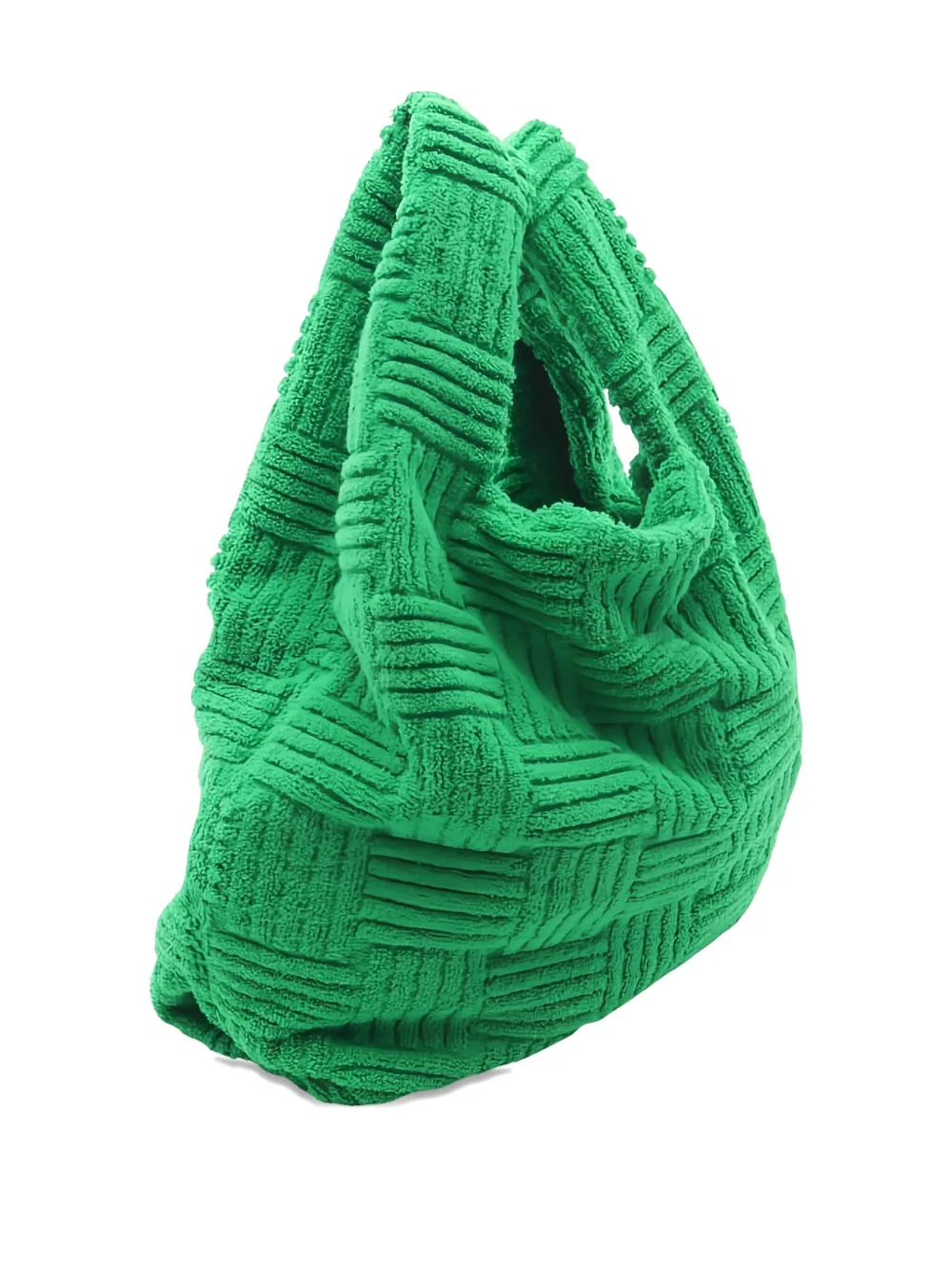 Pre-owned Bottega Veneta Intrecciato Jacquard Tote Bag In Green