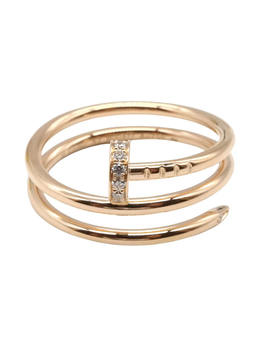 Cartier 2010s ジュスト アン クル ダイヤモンド リング 18Kローズゴールド - ゴールドトーン Cartier 2010s ジュスト アン クル ダイヤモンド リング 18Kローズゴールド - ゴールドトーン