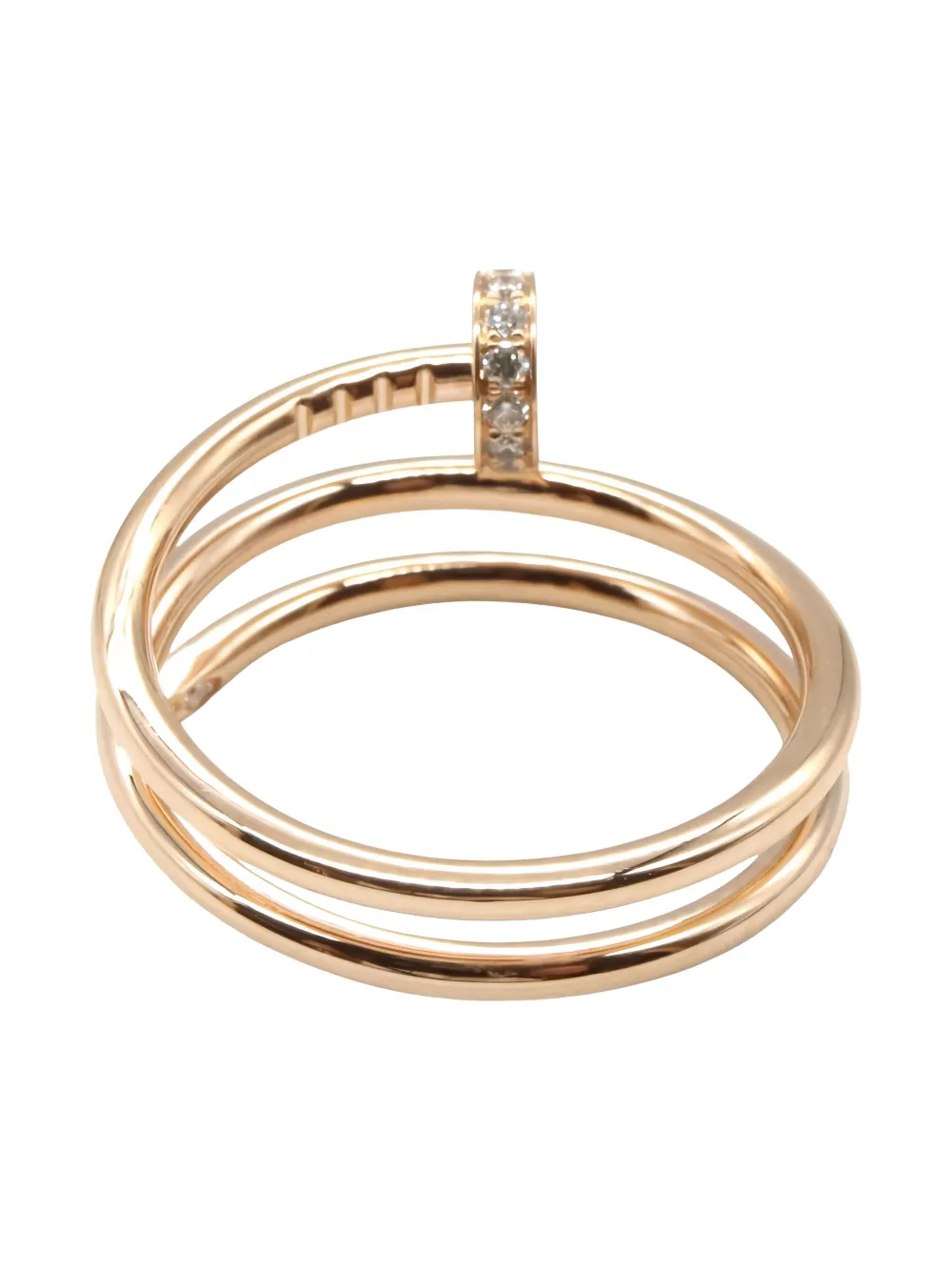 Cartier 10s 18K rose gold diamond Juste Un Clou ring | Image 2