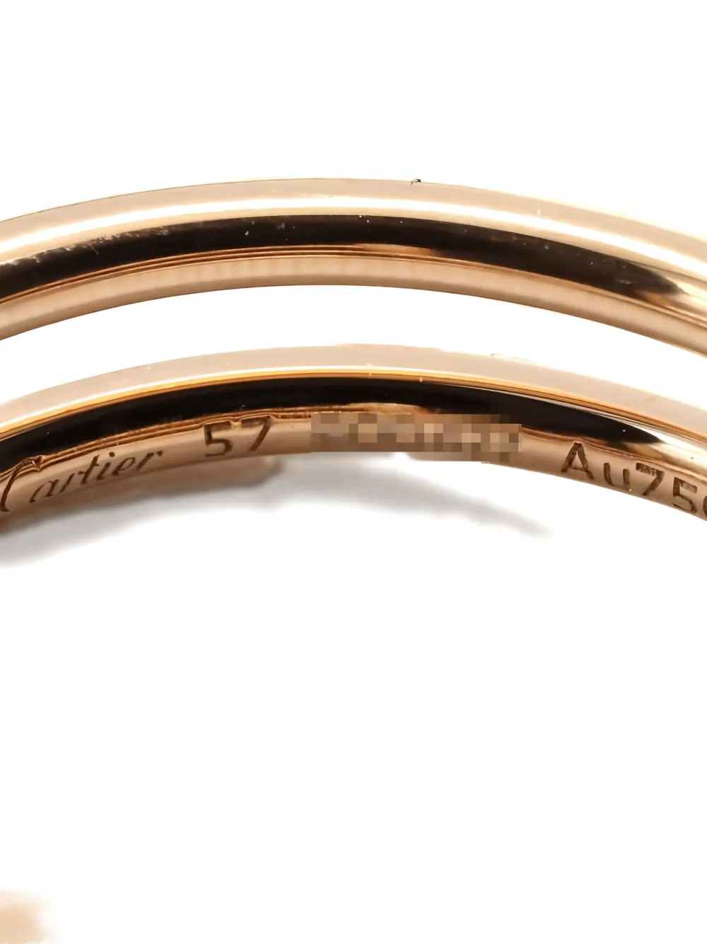 Pre-owned Cartier 10s 18k Rose Gold Diamond Juste Un Clou Ring