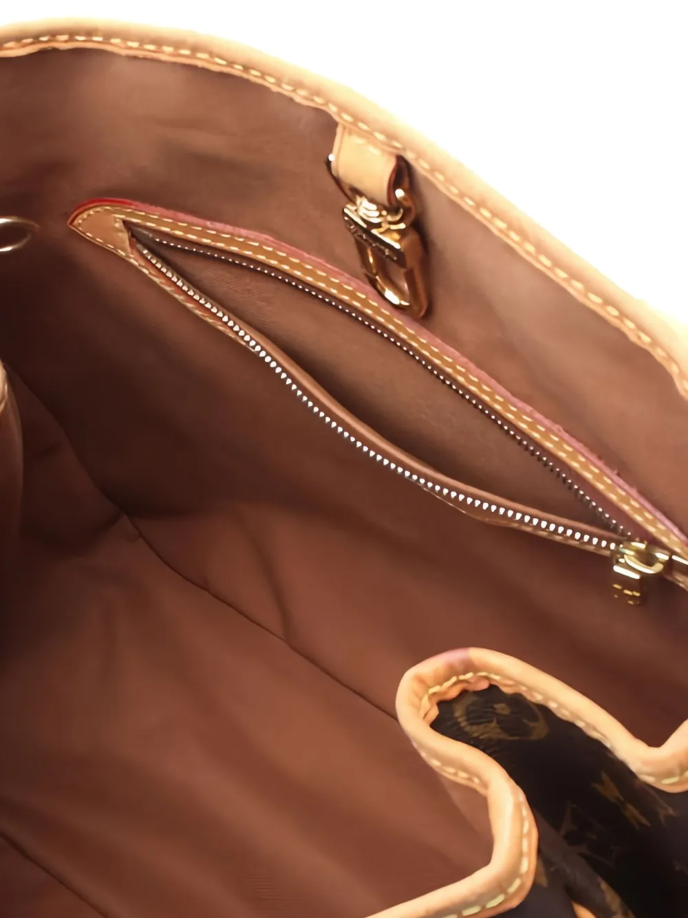 Pre-owned Louis Vuitton 2010 Monogram Batignolles Vertical Shoulder Bag In Brown
