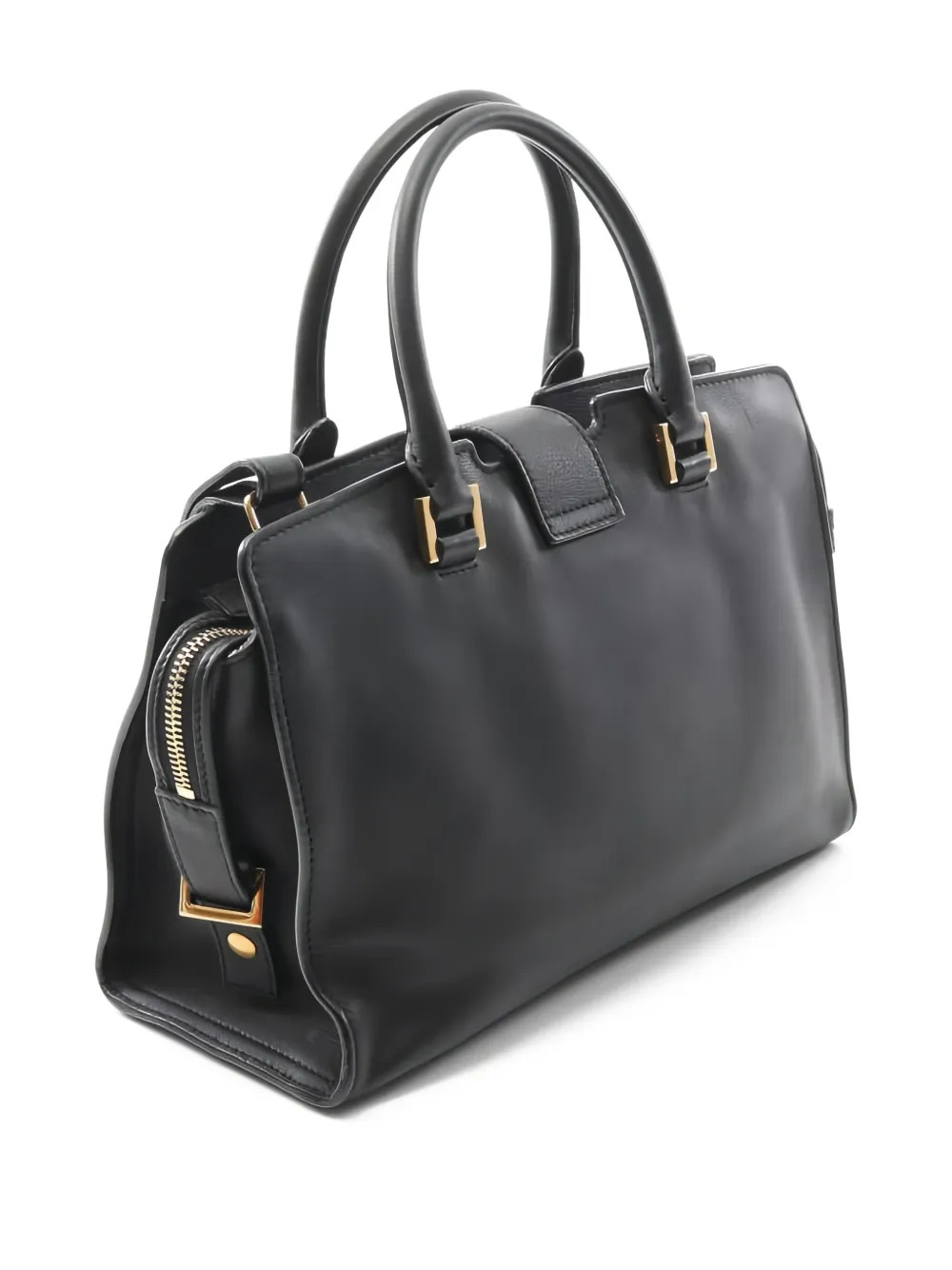 Pre-owned Saint Laurent 2010s Baby Cabas Tote Bag In Black