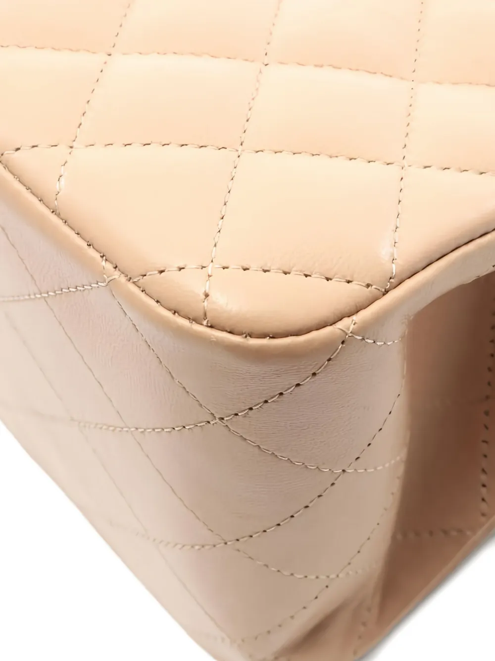 Pre-owned Chanel 2021s Mini Bucket Matelassé Chain Shoulder Bag In Neutral