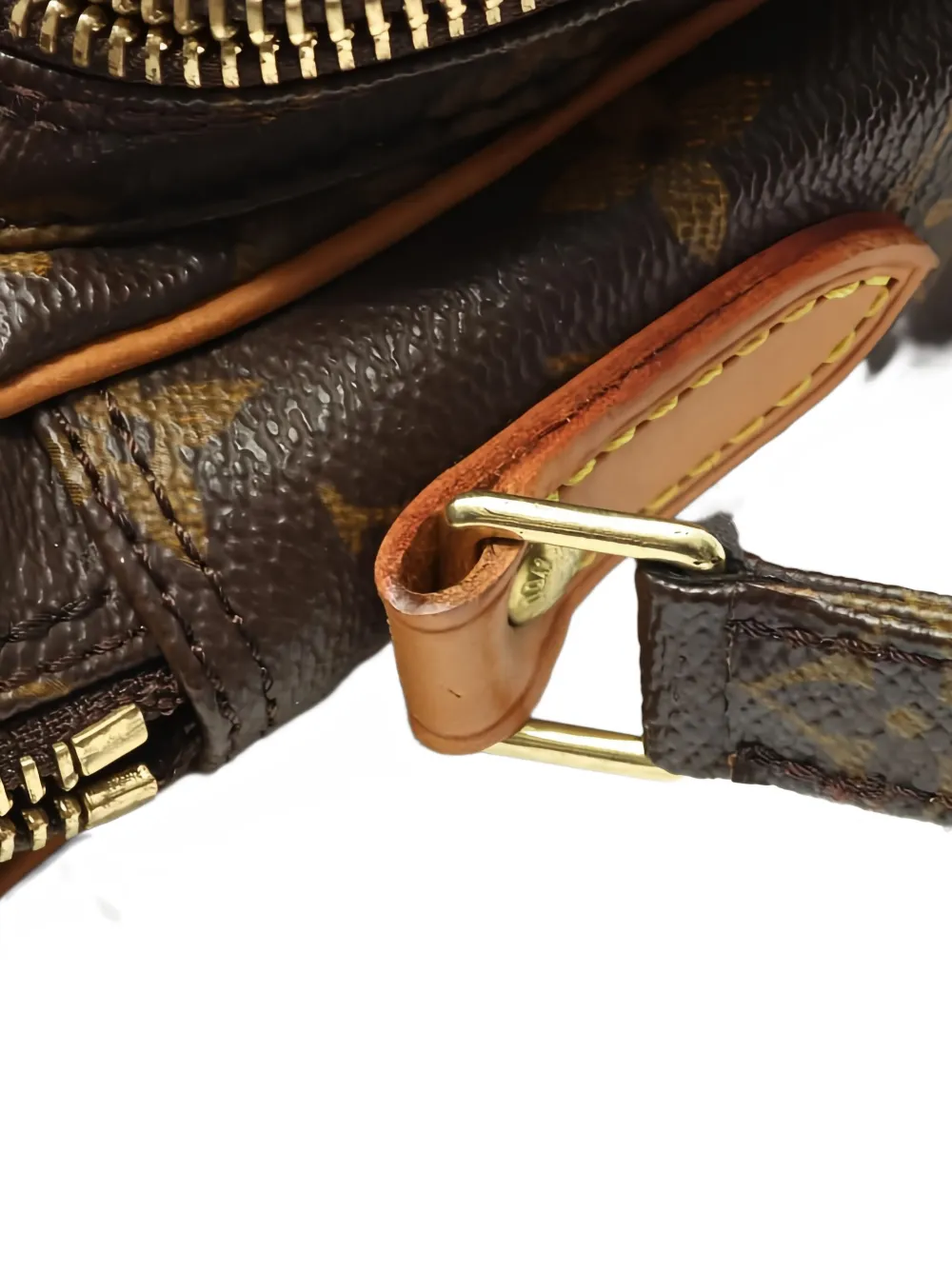 Pre-owned Louis Vuitton 2001 Monogram Amazon Cross Body Bag In Brown
